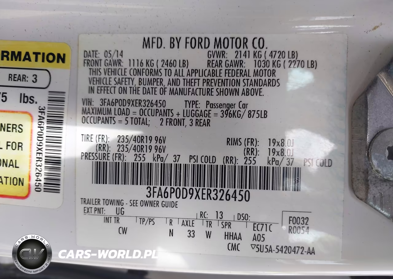 2014 Ford Fusion Titanium VIN:3FA6P0D9XER326450 - 9
