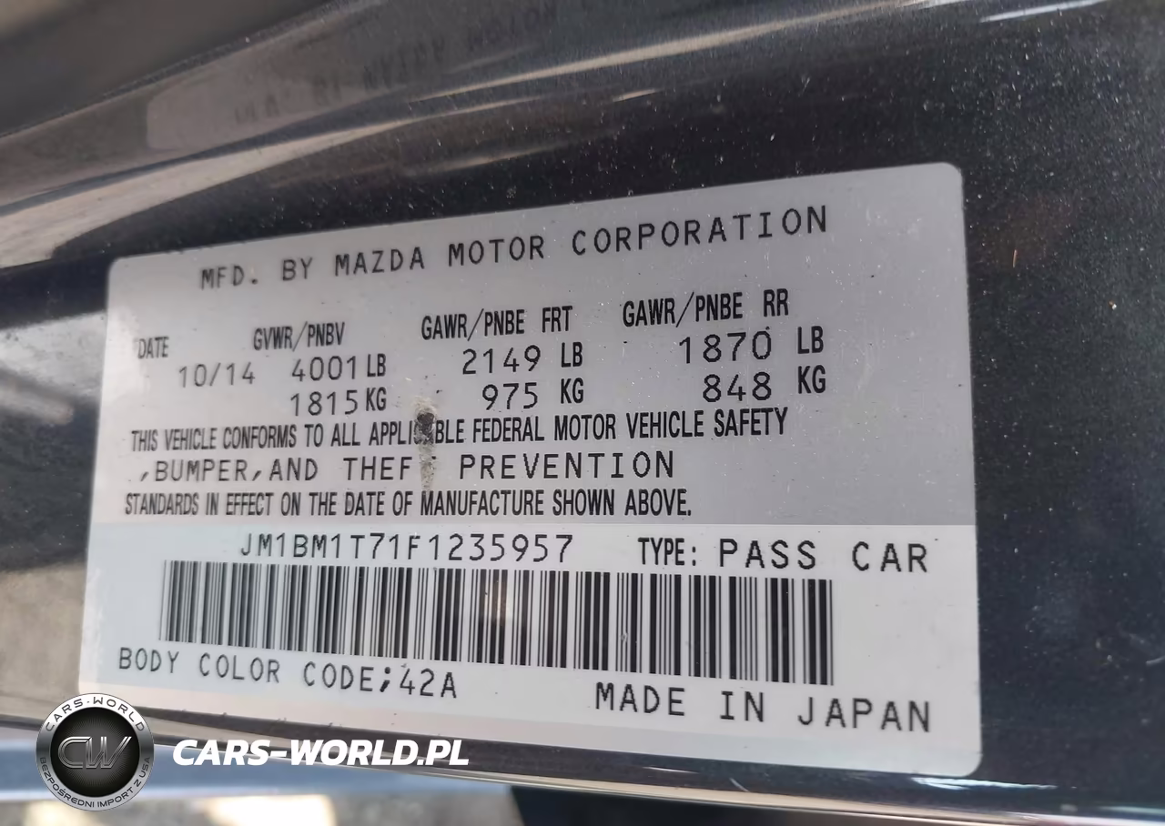 2015 Mazda Mazda3 I Sv VIN:JM1BM1T71F1235957 - 9