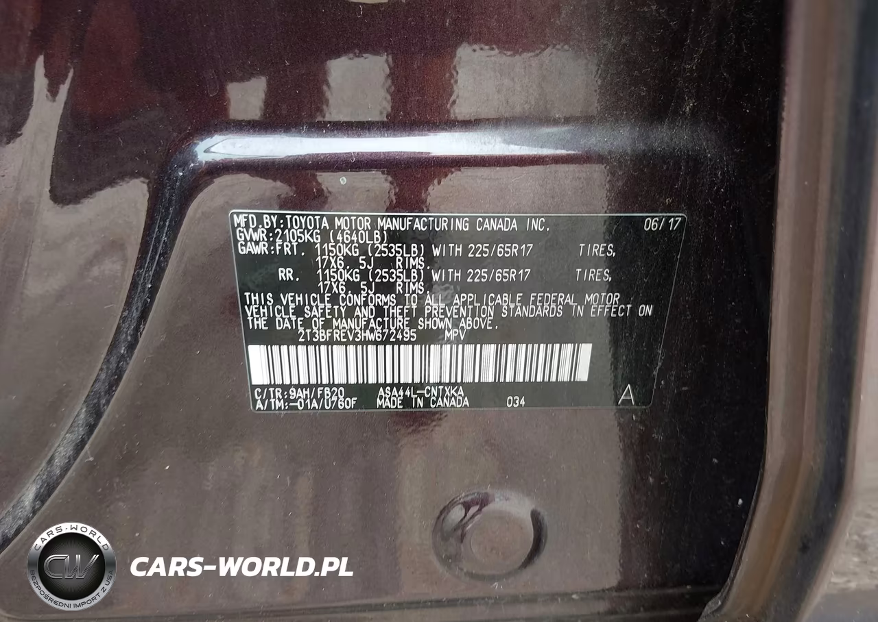2017 Toyota Rav4 Le VIN:2T3BFREV3HW672495 - 9