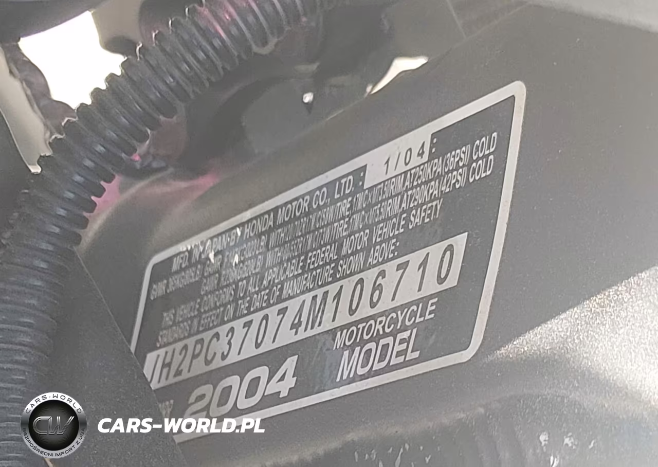 2004 Honda Cbr600 Rr VIN:JH2PC37074M106710 - 10