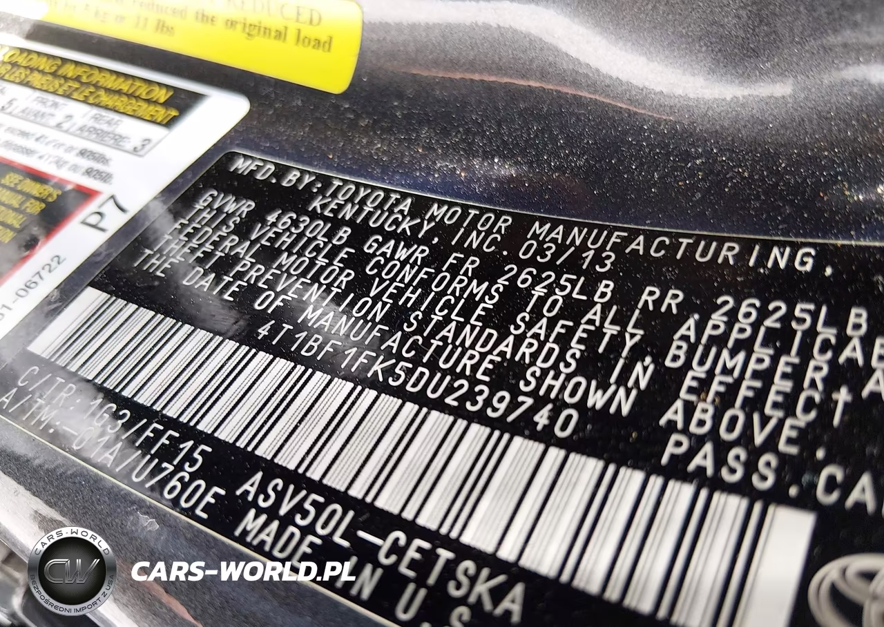 2013 Toyota Camry Se VIN:4T1BF1FK5DU239740 - 9