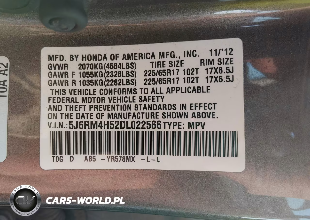 2013 Honda Cr-V Ex VIN:5J6RM4H52DL022566 - 9