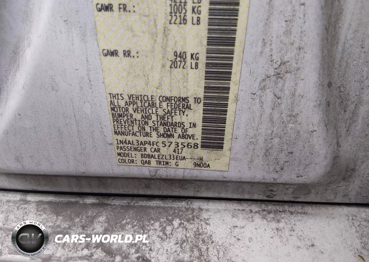 2015 Nissan Altima 2.5 S VIN:1N4AL3AP4FC573568 - 9