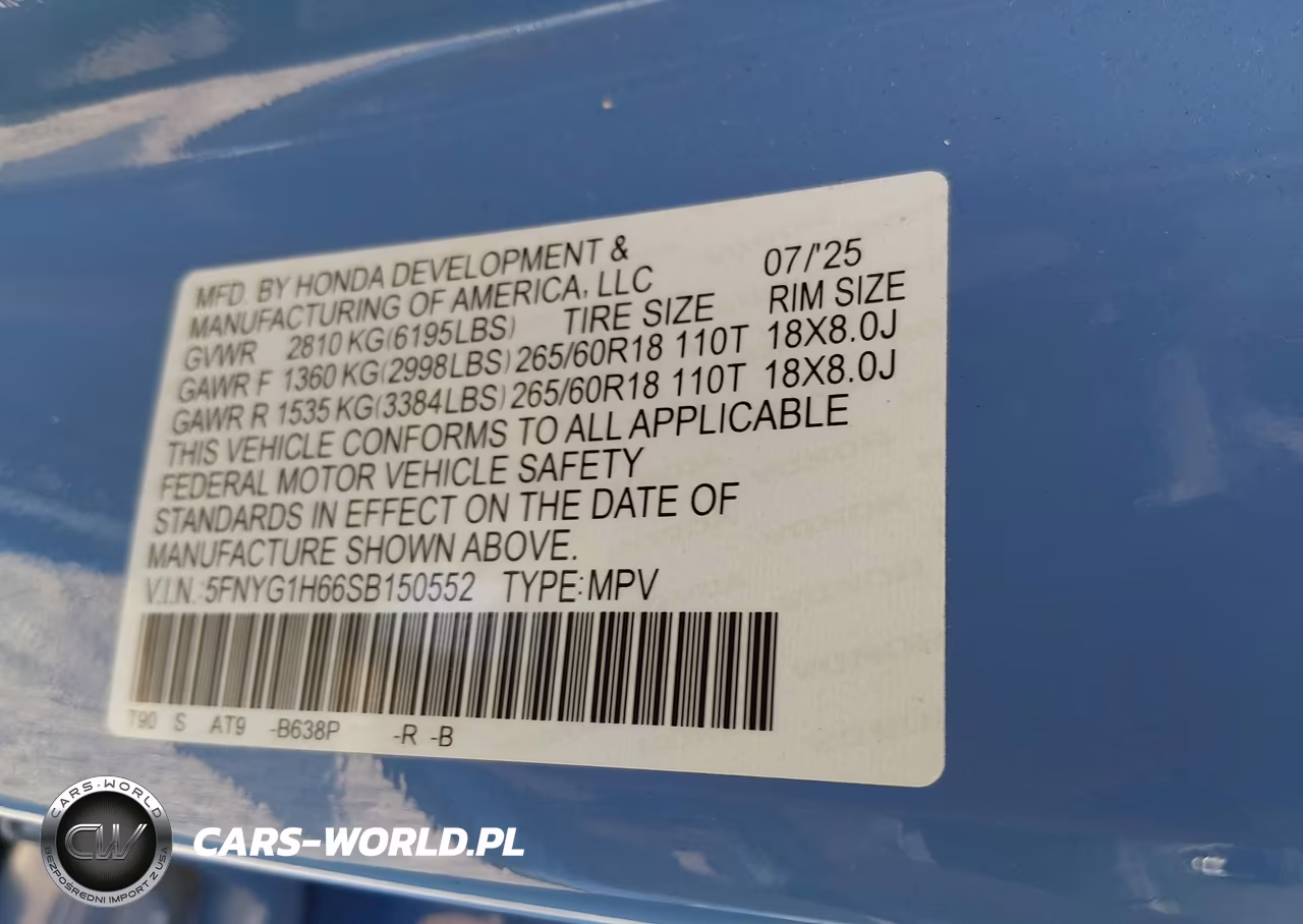2025 Honda Pilot Trailsport VIN:5FNYG1H66SB150552 - 9