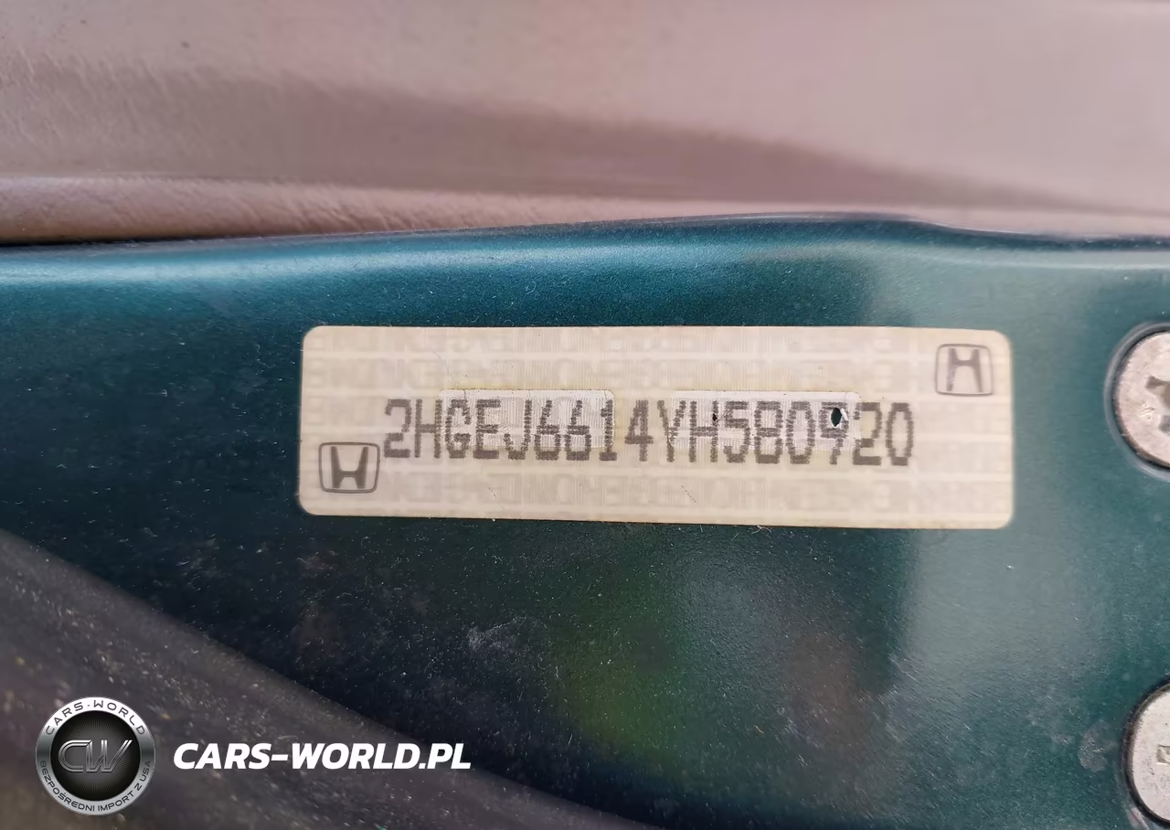 2000 Honda Civic Value Package VIN:2HGEJ6614YH580920 - 9