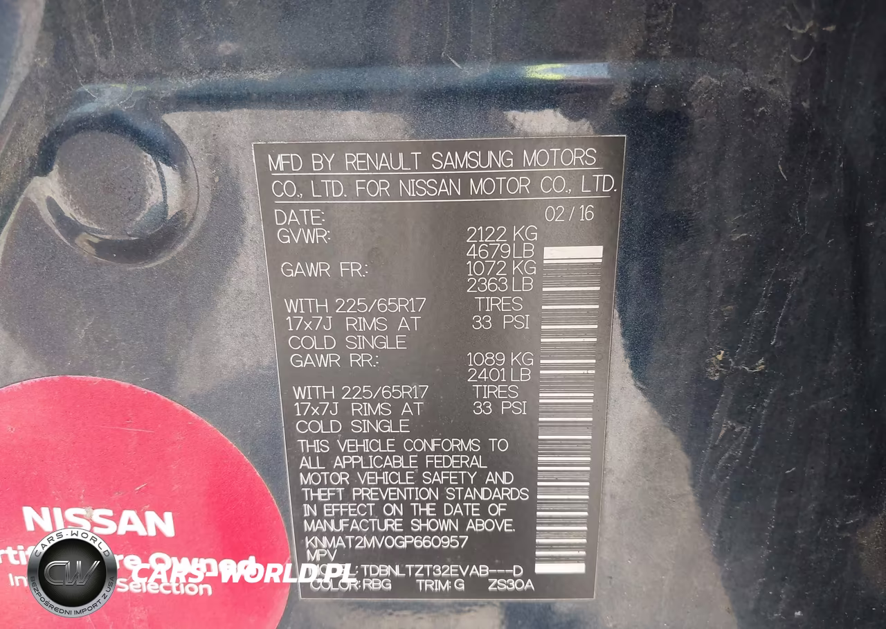 2016 Nissan Rogue Sv VIN:KNMAT2MV0GP660957 - 9