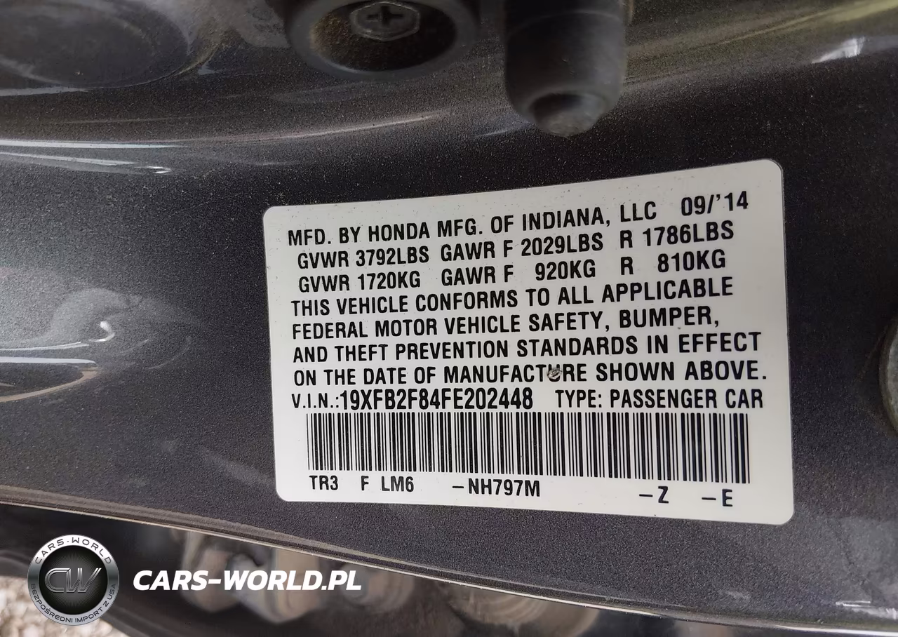 2015 Honda Civic Ex VIN:19XFB2F84FE202448 - 9