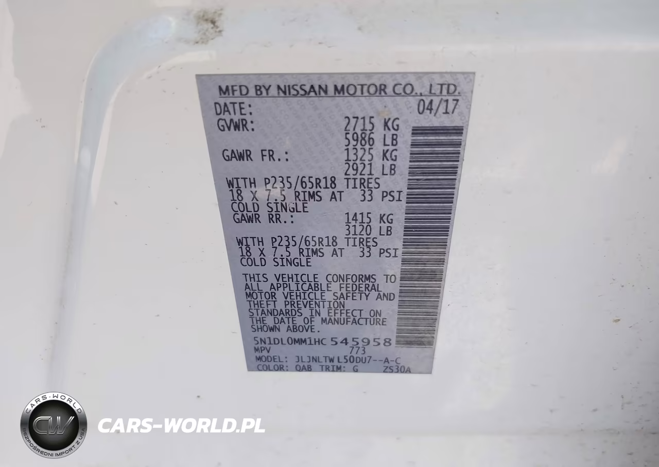 2017 Infiniti Qx60 VIN:5N1DL0MM1HC545958 - 9