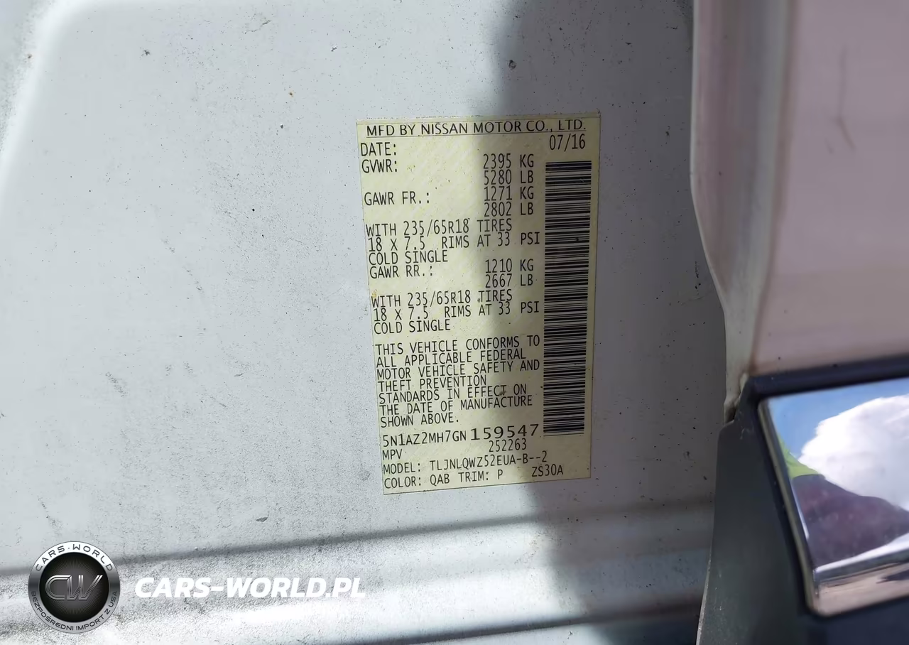 2016 Nissan Murano VIN:5N1AZ2MH7GN159547 - 9