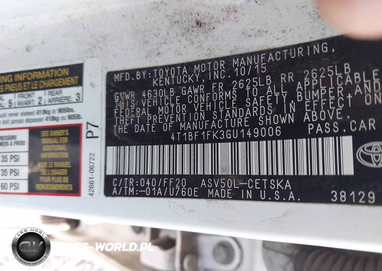2016 Toyota Camry Se VIN:4T1BF1FK3GU149006 - 9