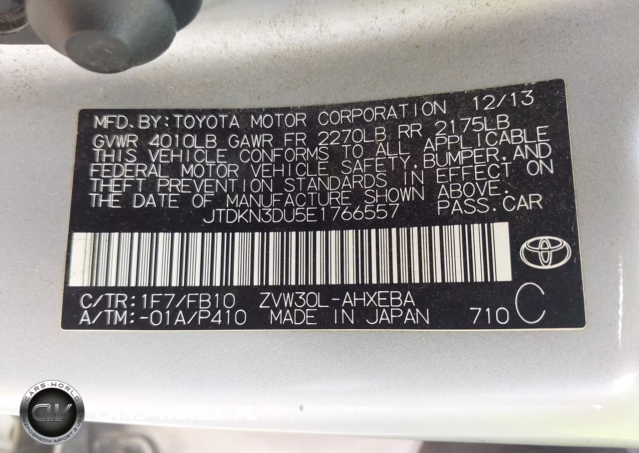 2014 Toyota Prius Two VIN:JTDKN3DU5E1766557 - 9
