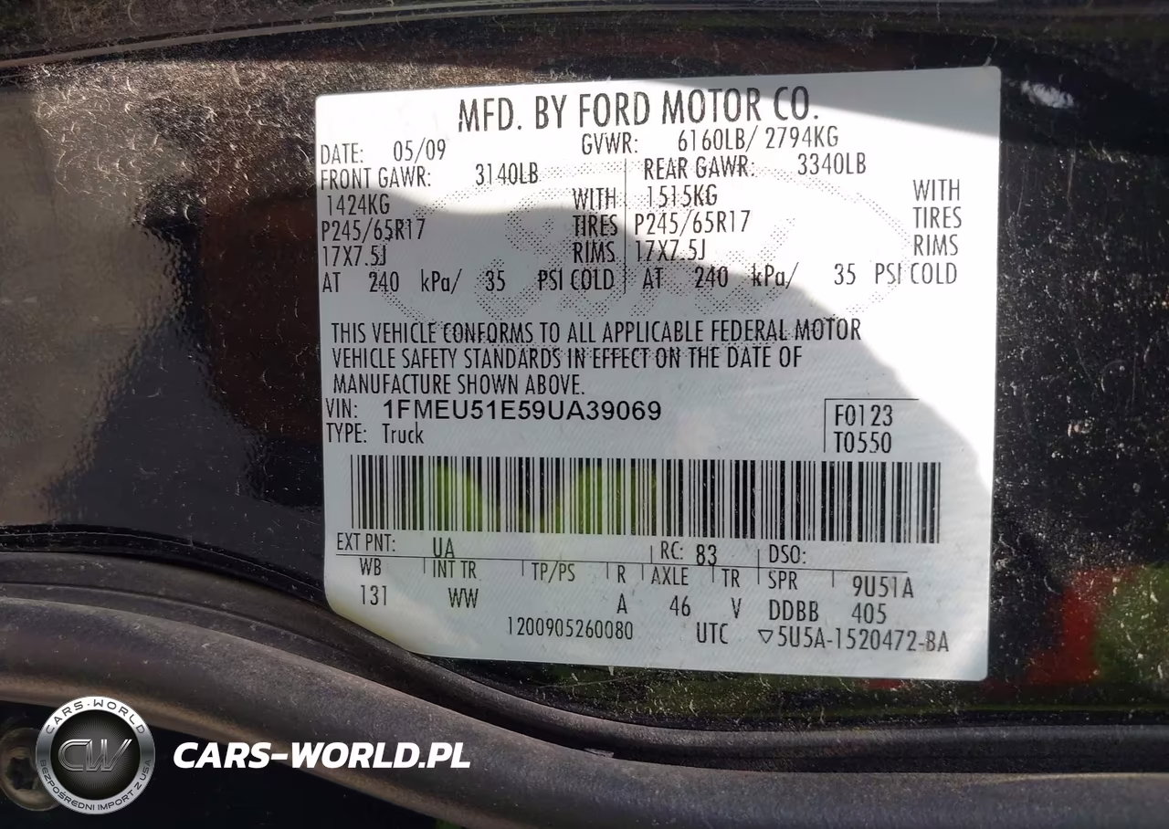 2009 Ford Explorer Sport Trac Xlt VIN:1FMEU51E59UA39069 - 9