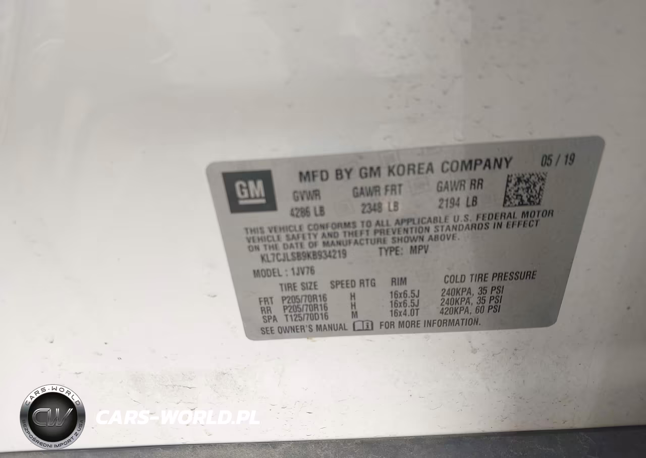 2019 Chevrolet Trax Lt VIN:KL7CJLSB9KB934219 - 9