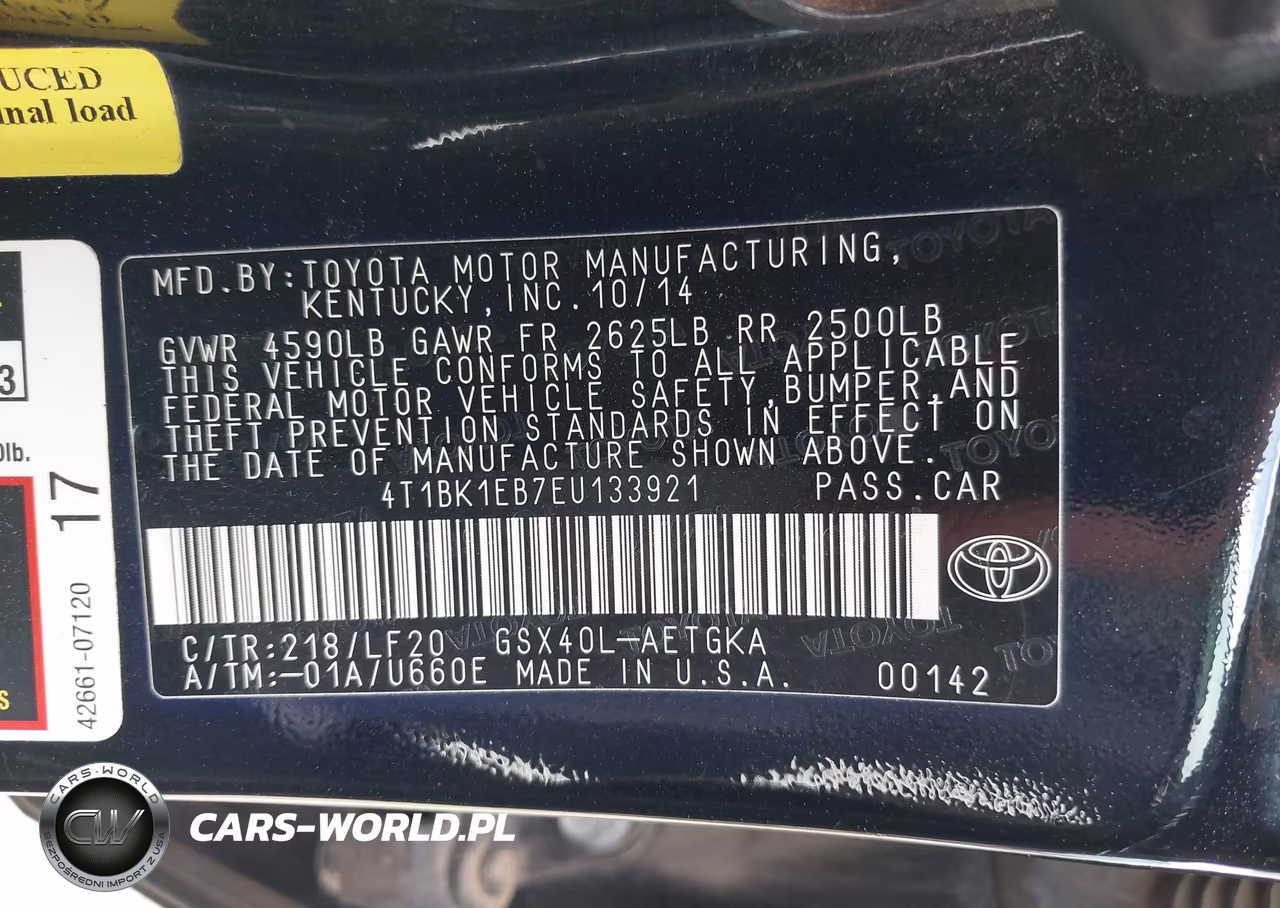 2014 Toyota Avalon Xle Premium VIN:4T1BK1EB7EU133921 - 9