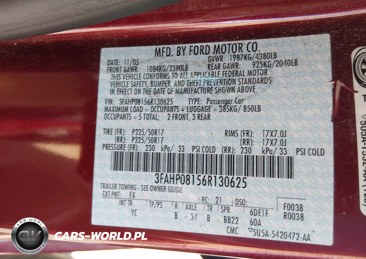 2006 Ford Fusion Sel VIN:3FAHP08156R130625 - 9