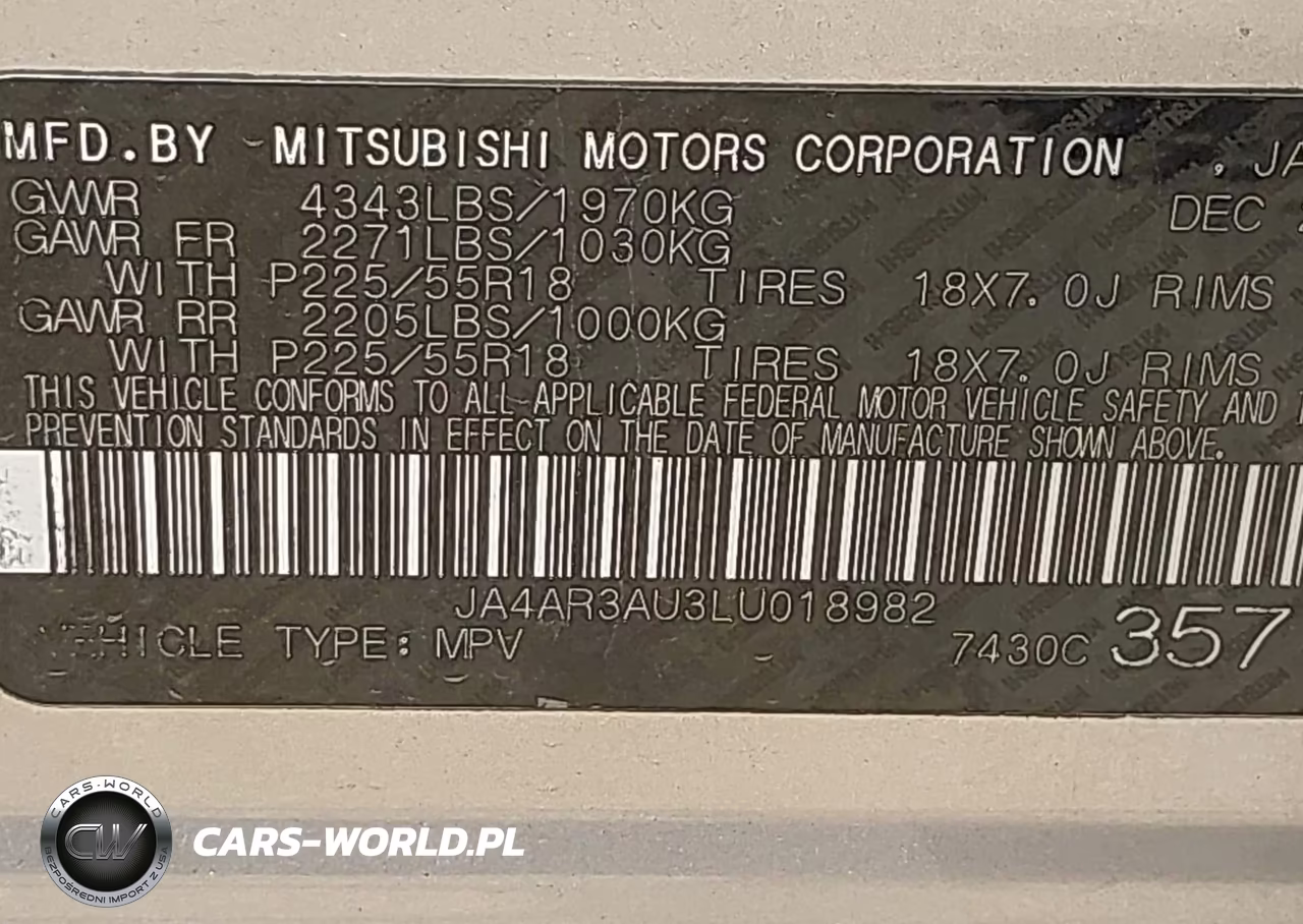 2020 Mitsubishi Outlander Sport 2.0 Se Awc VIN:JA4AR3AU3LU018982 - 9