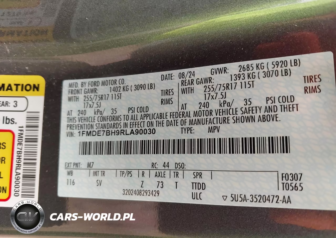 2024 Ford Bronco Big Bend VIN:1FMDE7BH9RLA90030 - 9