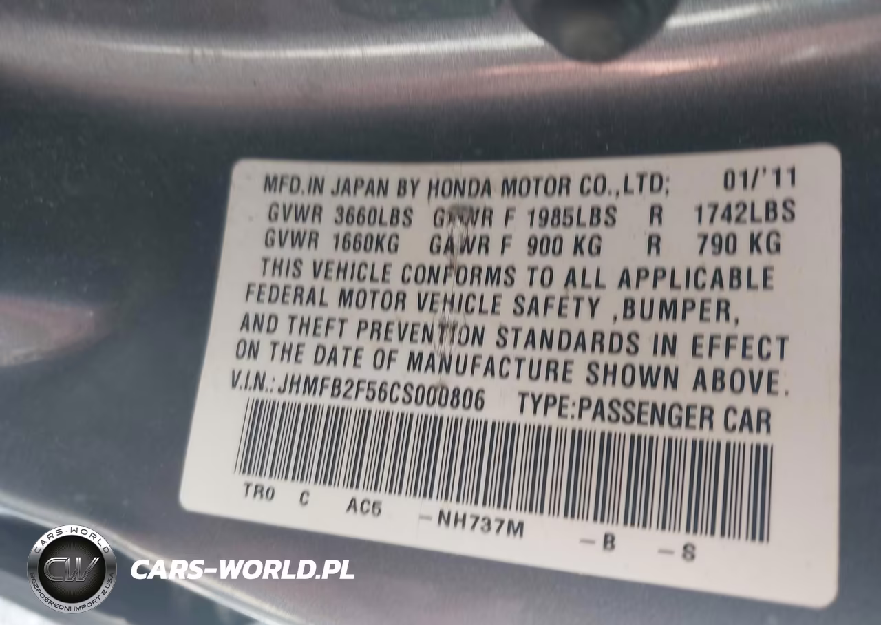 2012 Honda Civic Lx VIN:JHMFB2F56CS000806 - 9