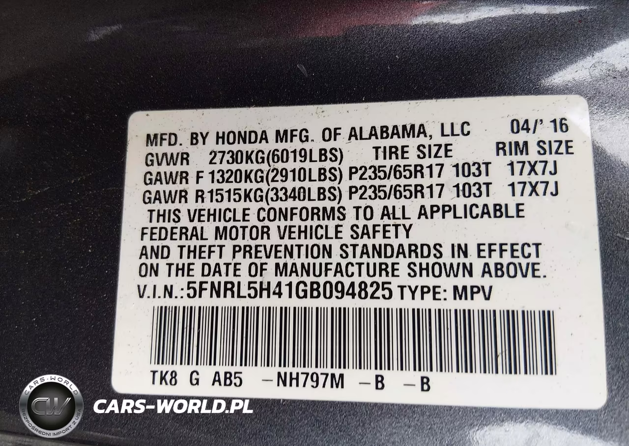 2016 Honda Odyssey Ex VIN:5FNRL5H41GB094825 - 9