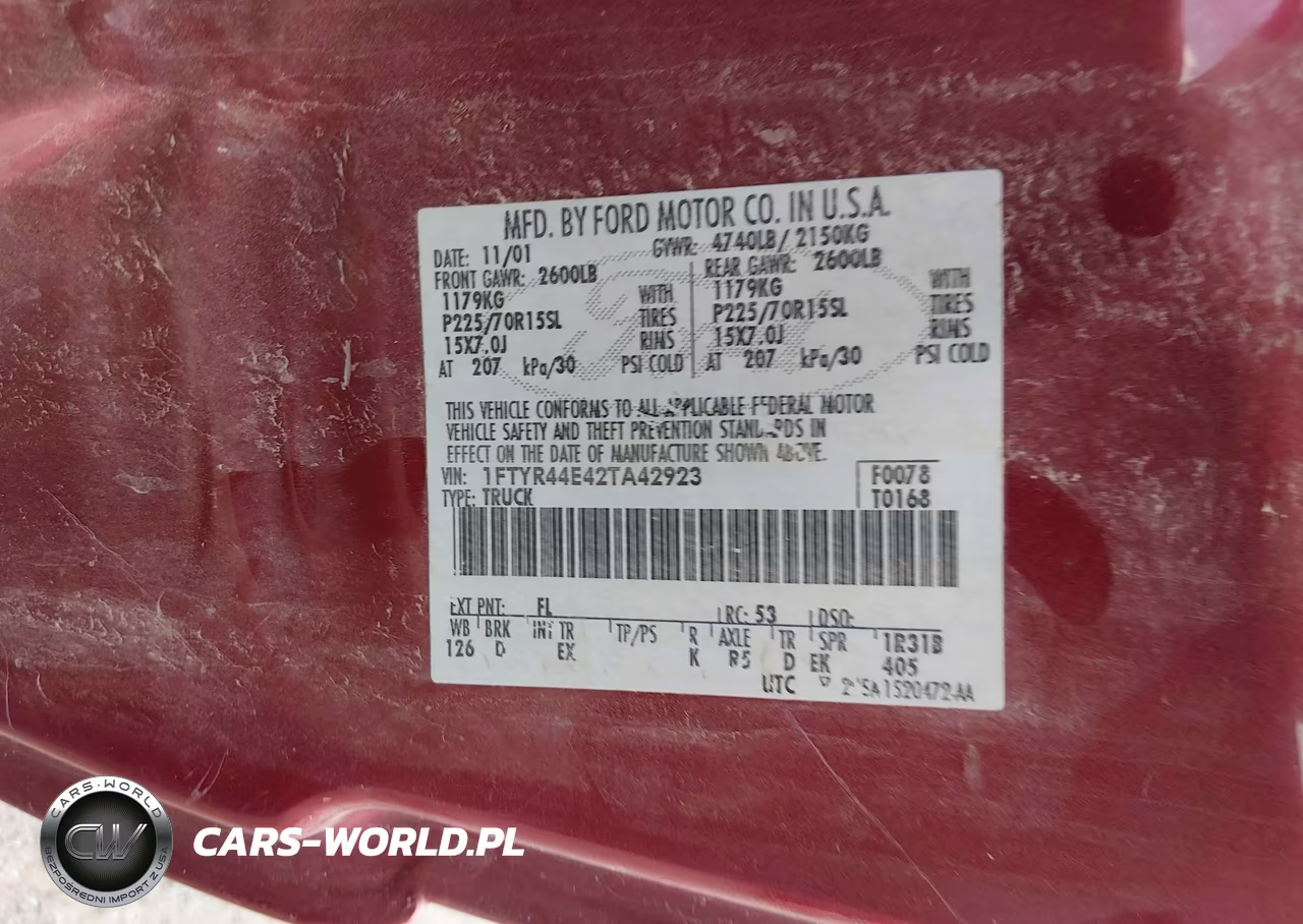 2002 Ford Ranger Xlt VIN:1FTYR44E42TA42923 - 9