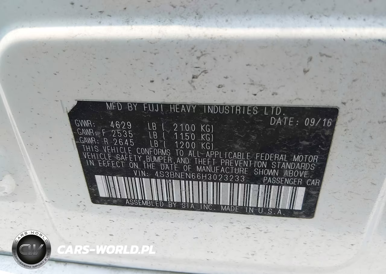 2017 Subaru Legacy 3.6R Limited VIN:4S3BNEN66H3023233 - 9