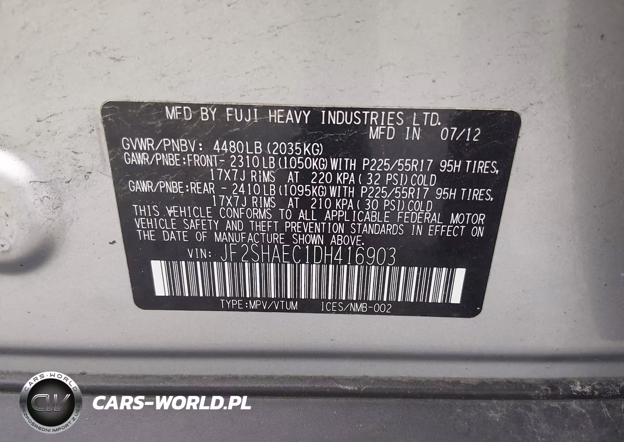 2013 Subaru Forester 2.5X Limited VIN:JF2SHAEC1DH416903 - 9