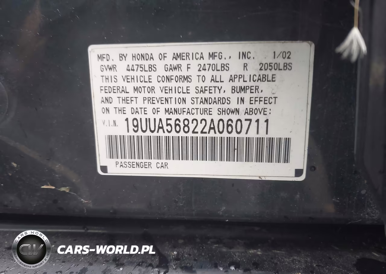 2002 Acura Tl 3.2 Type S VIN:19UUA56822A060711 - 9