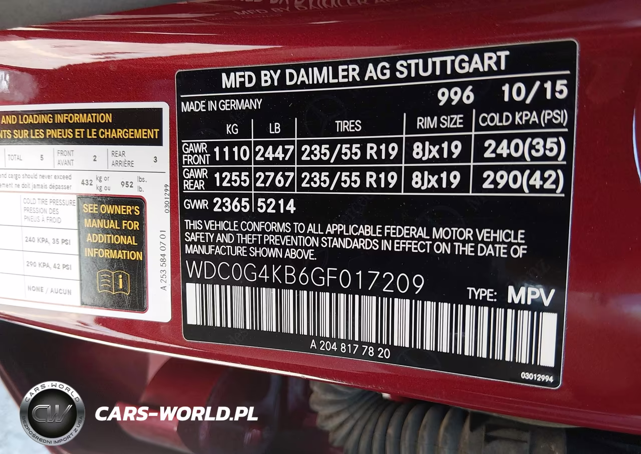 2016 Mercedes-Benz Glc 300 4Matic VIN:WDC0G4KB6GF017209 - 9