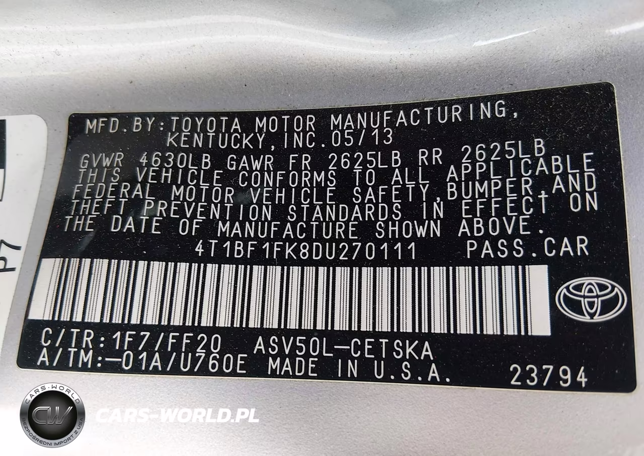 2013 Toyota Camry Se VIN:4T1BF1FK8DU270111 - 9