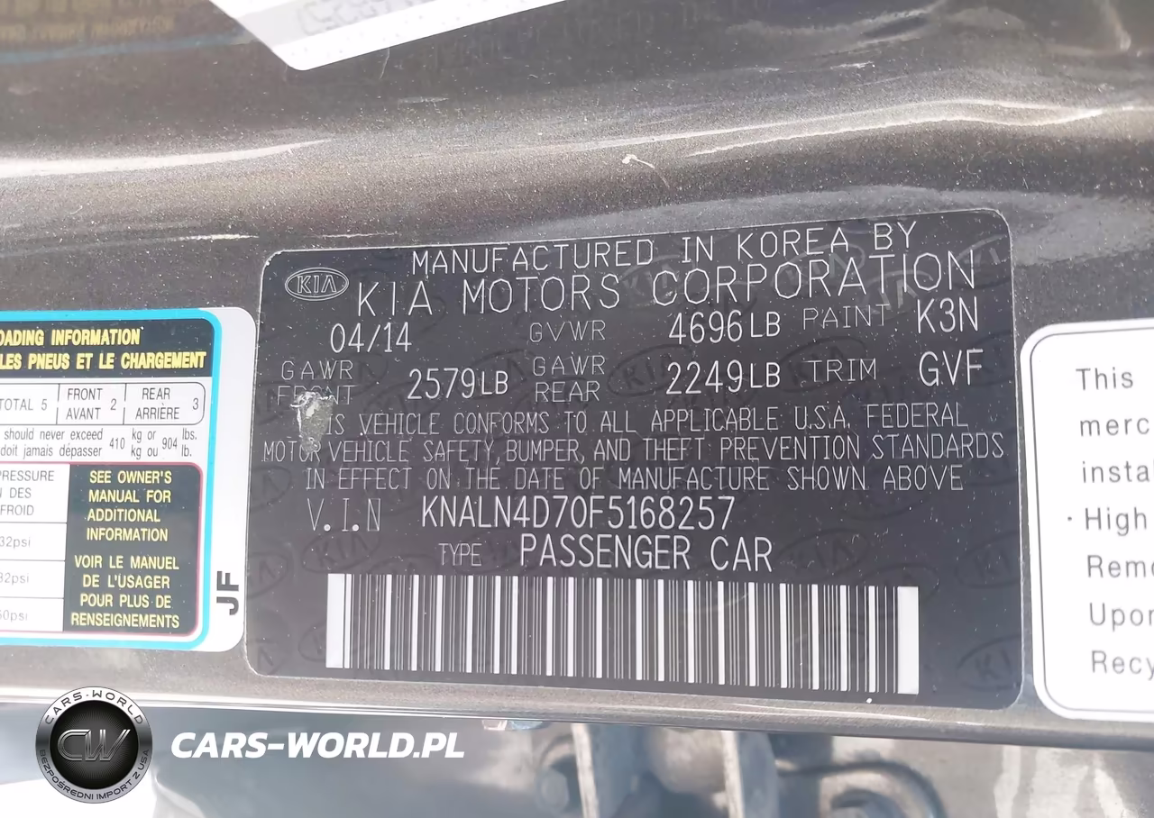 2015 Kia Cadenza Premium VIN:KNALN4D70F5168257 - 9