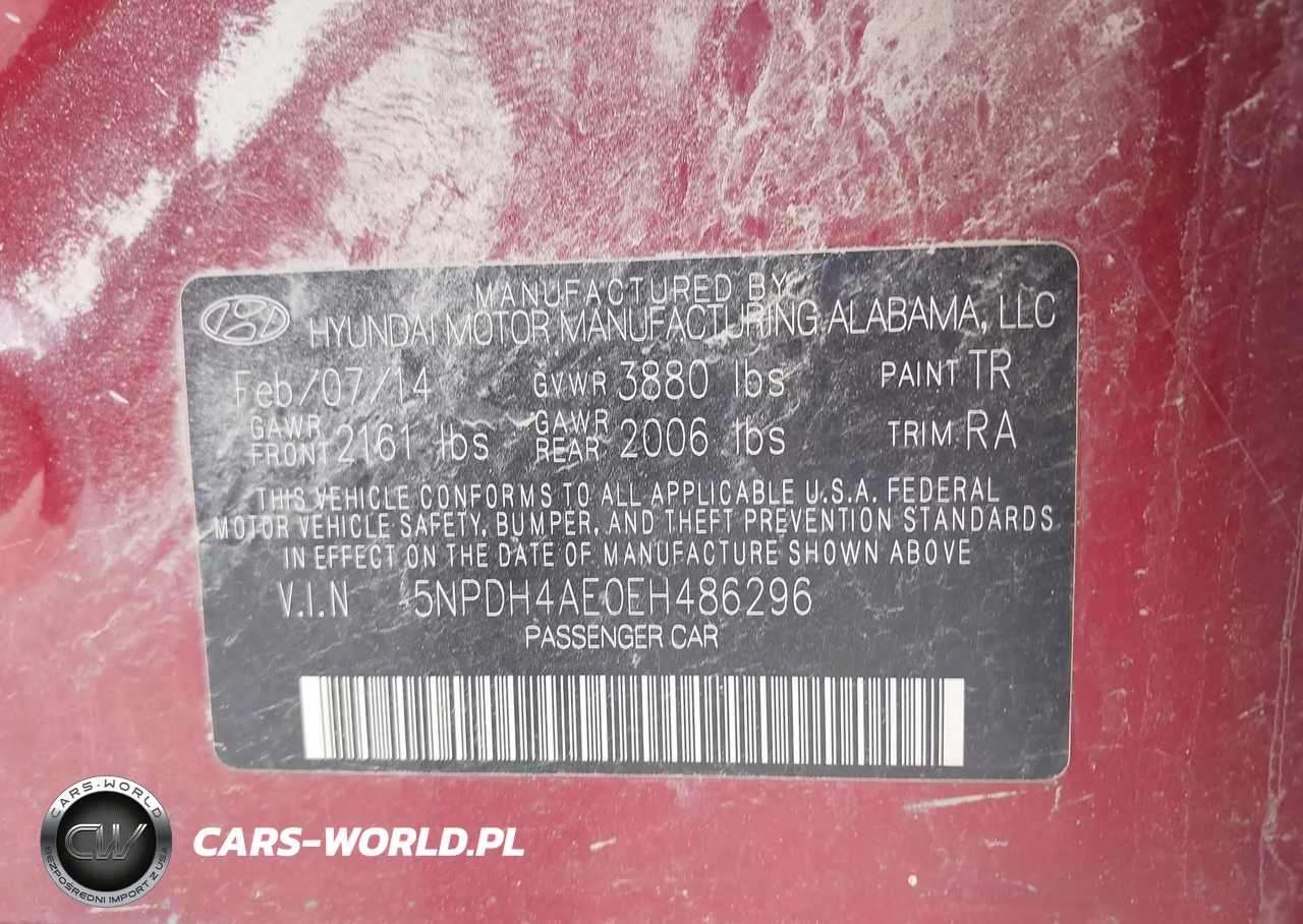2014 Hyundai Elantra Se VIN:5NPDH4AE0EH486296 - 9