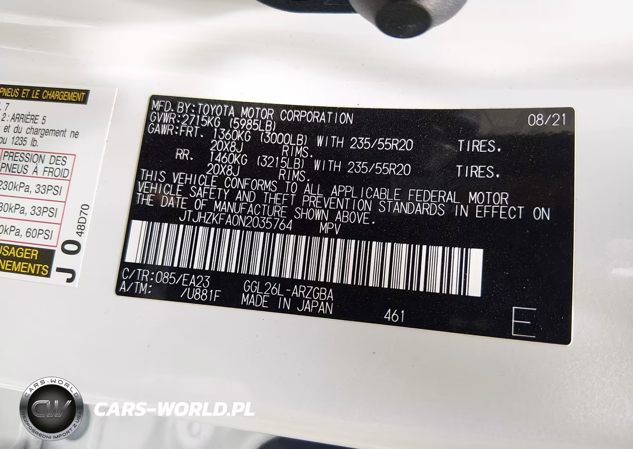 2022 Lexus Rx 350L VIN:JTJHZKFA0N2035764 - 9