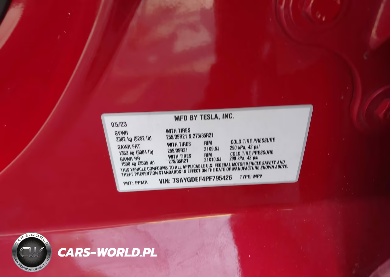 2023 Tesla Model Y Performance Dual Motor All-Wheel Drive VIN:7SAYGDEF4PF795426 - 9