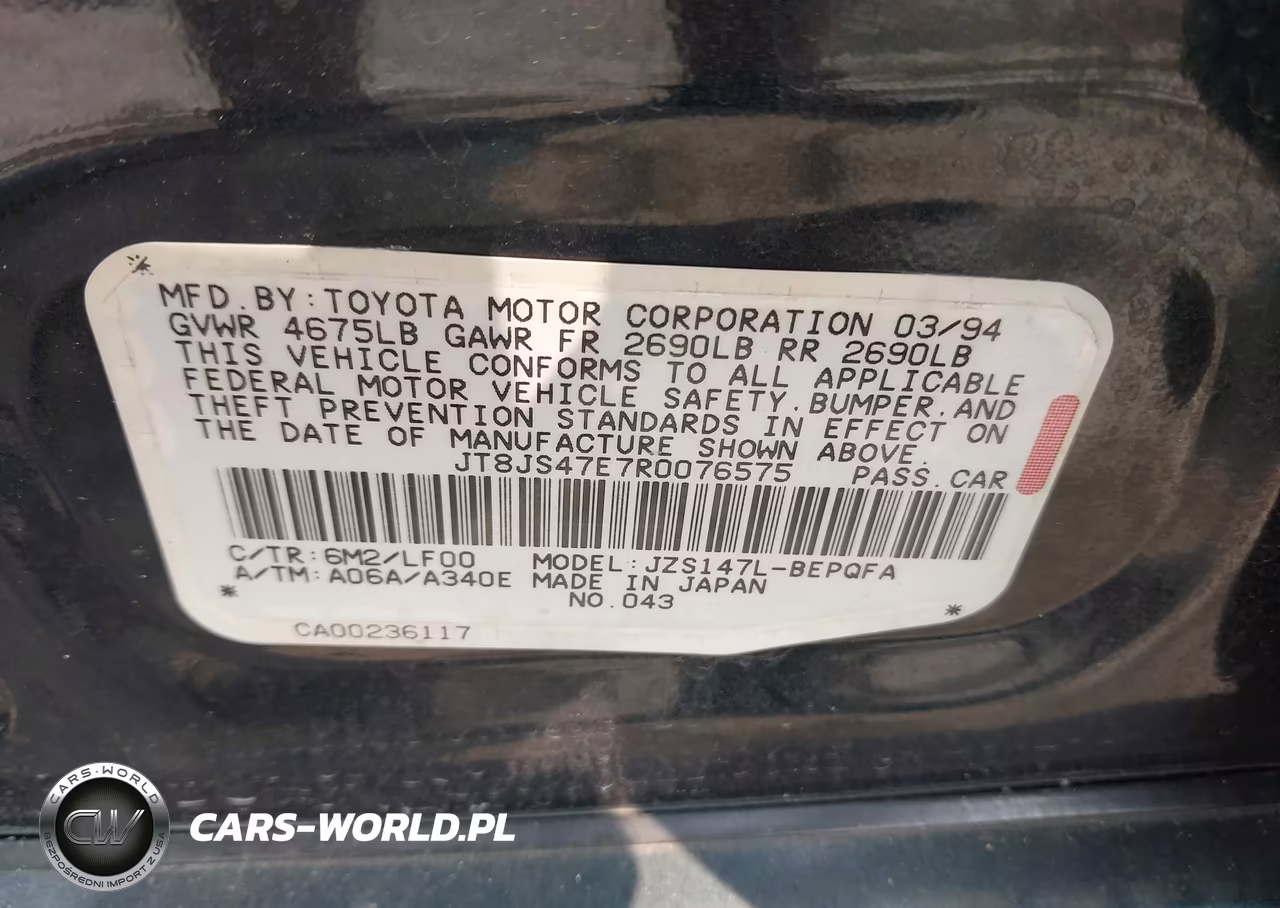 1994 Lexus Gs 300 VIN:JT8JS47E7R0076575 - 9