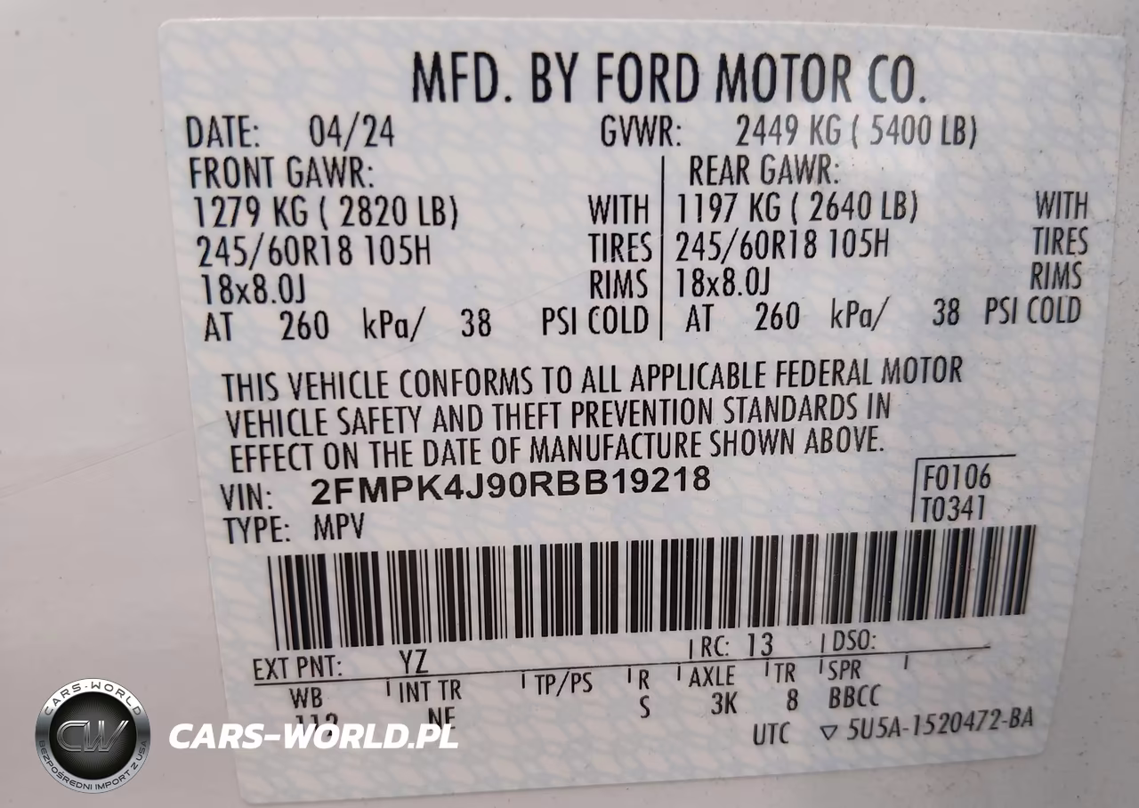 2024 Ford Edge Sel VIN:2FMPK4J90RBB19218 - 9