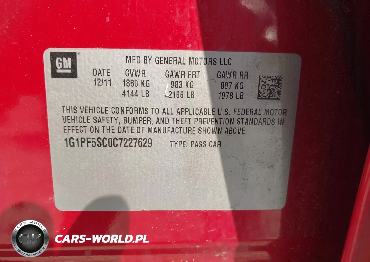 2012 Chevrolet Cruze 1Lt VIN:1G1PF5SC0C7227629 - 9