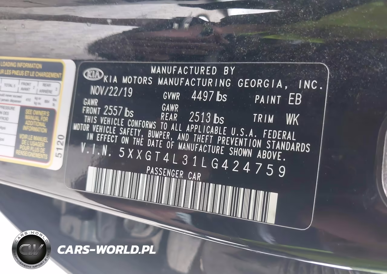 2020 Kia Optima Lx VIN:5XXGT4L31LG424759 - 9