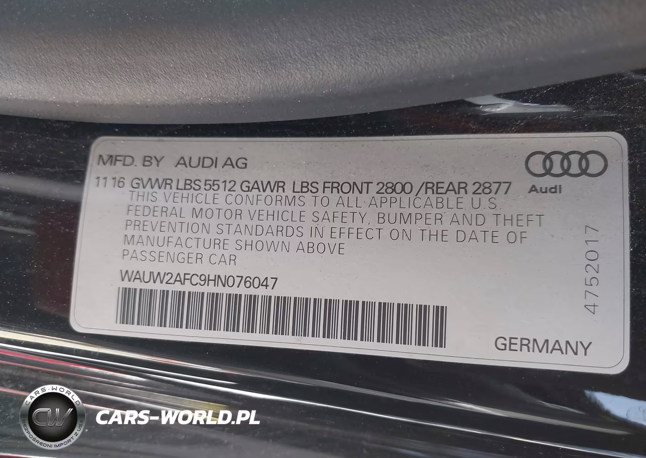 2017 Audi A7 Premium Plus VIN:WAUW2AFC9HN076047 - 9