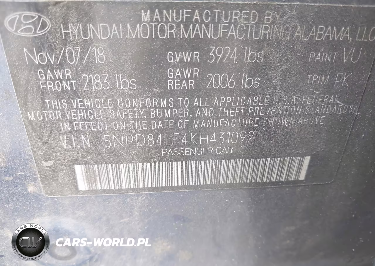 2019 Hyundai Elantra Sel VIN:5NPD84LF4KH431092 - 9
