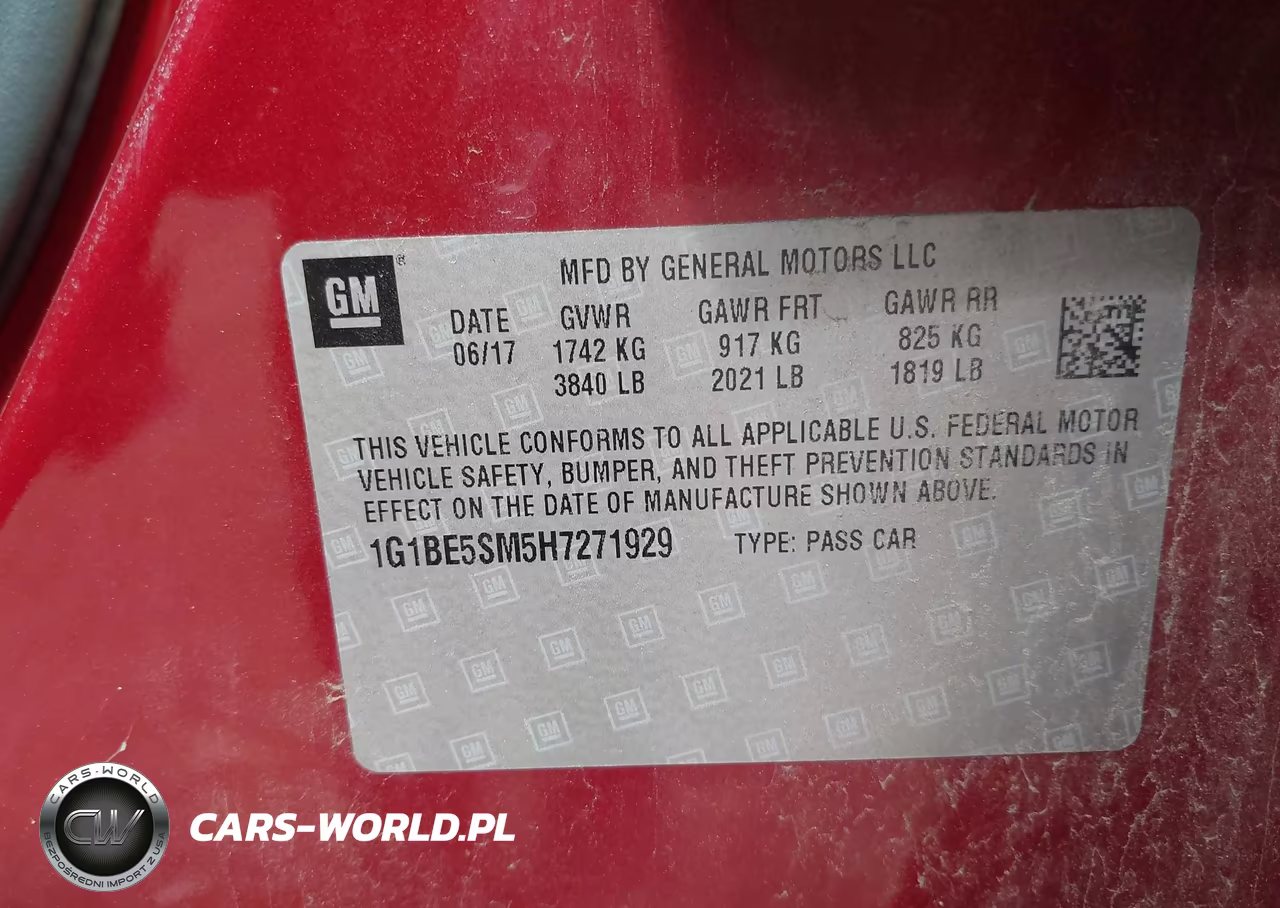 2017 Chevrolet Cruze Lt Auto VIN:1G1BE5SM5H7271929 - 9