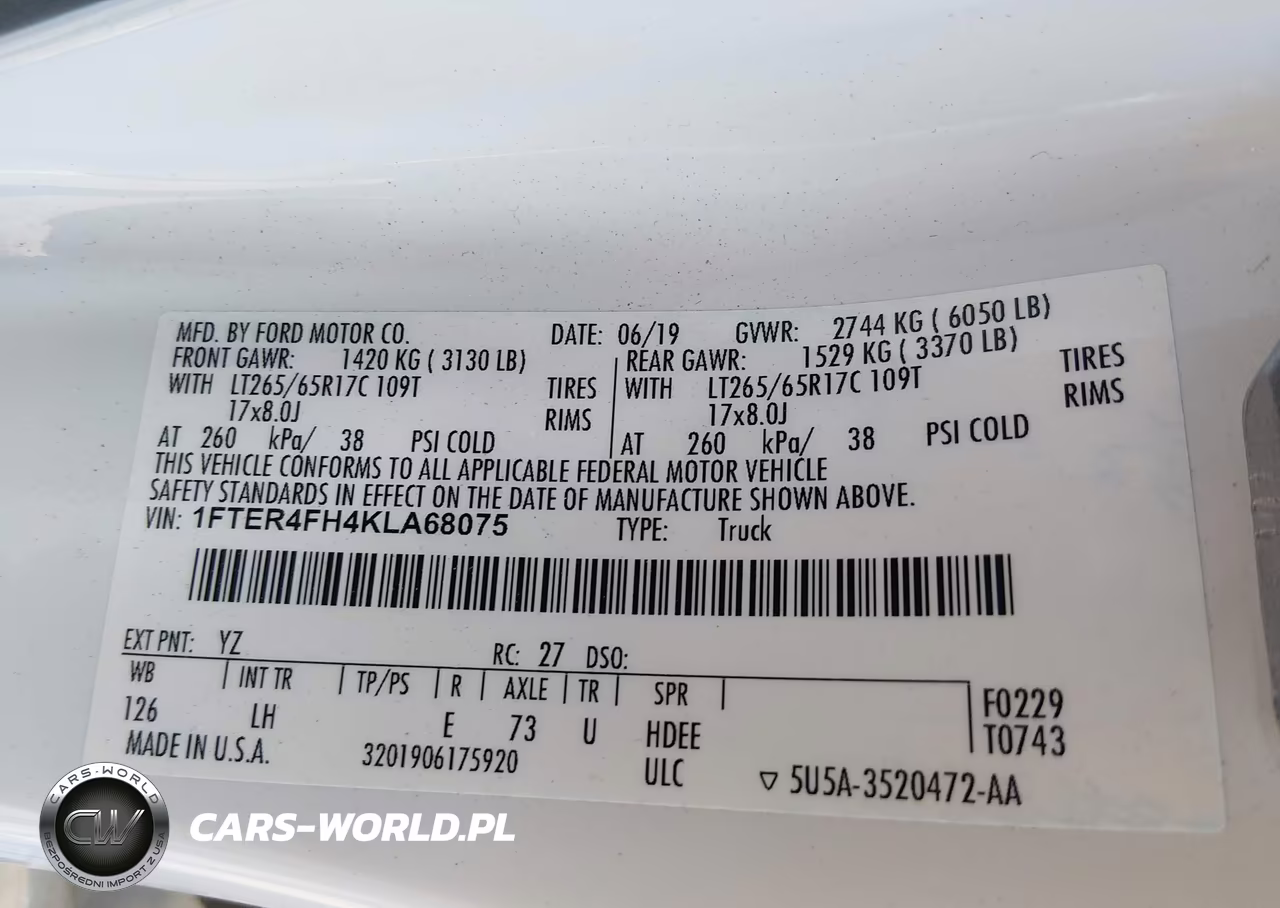 2019 Ford Ranger Xlt VIN:1FTER4FH4KLA68075 - 9