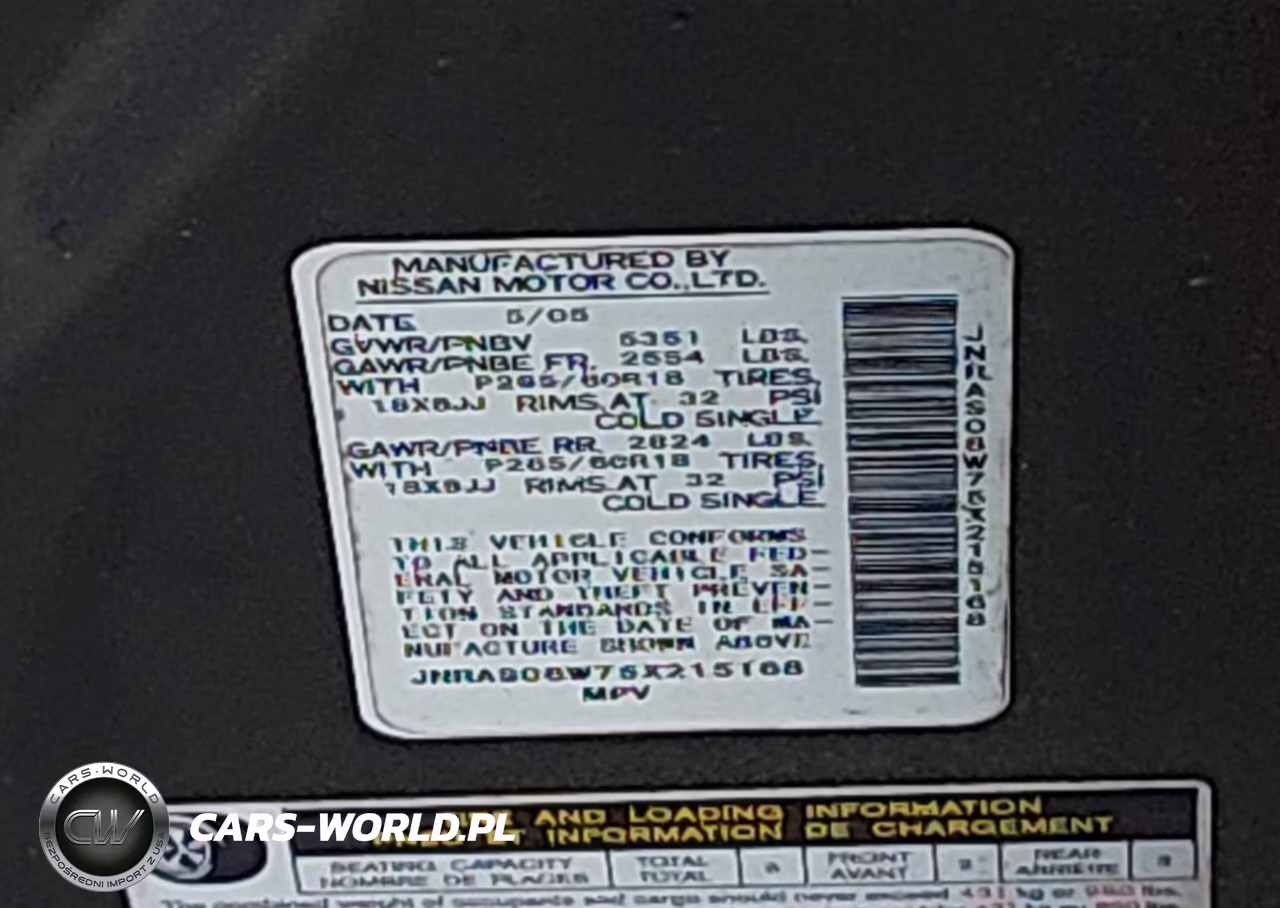 2005 Infiniti Fx35 VIN:JNRAS08W75X215168 - 9