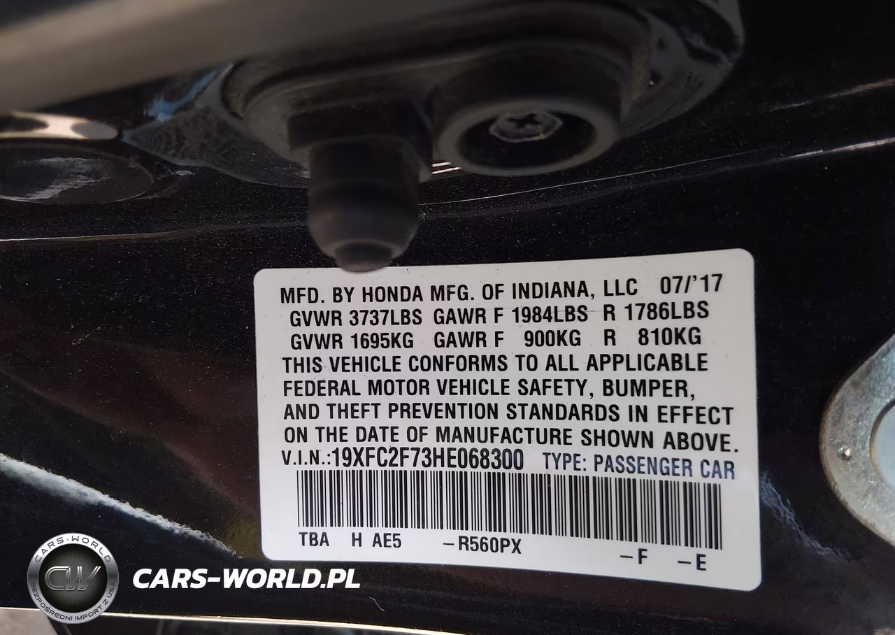 2017 Honda Civic Ex VIN:19XFC2F73HE068300 - 9