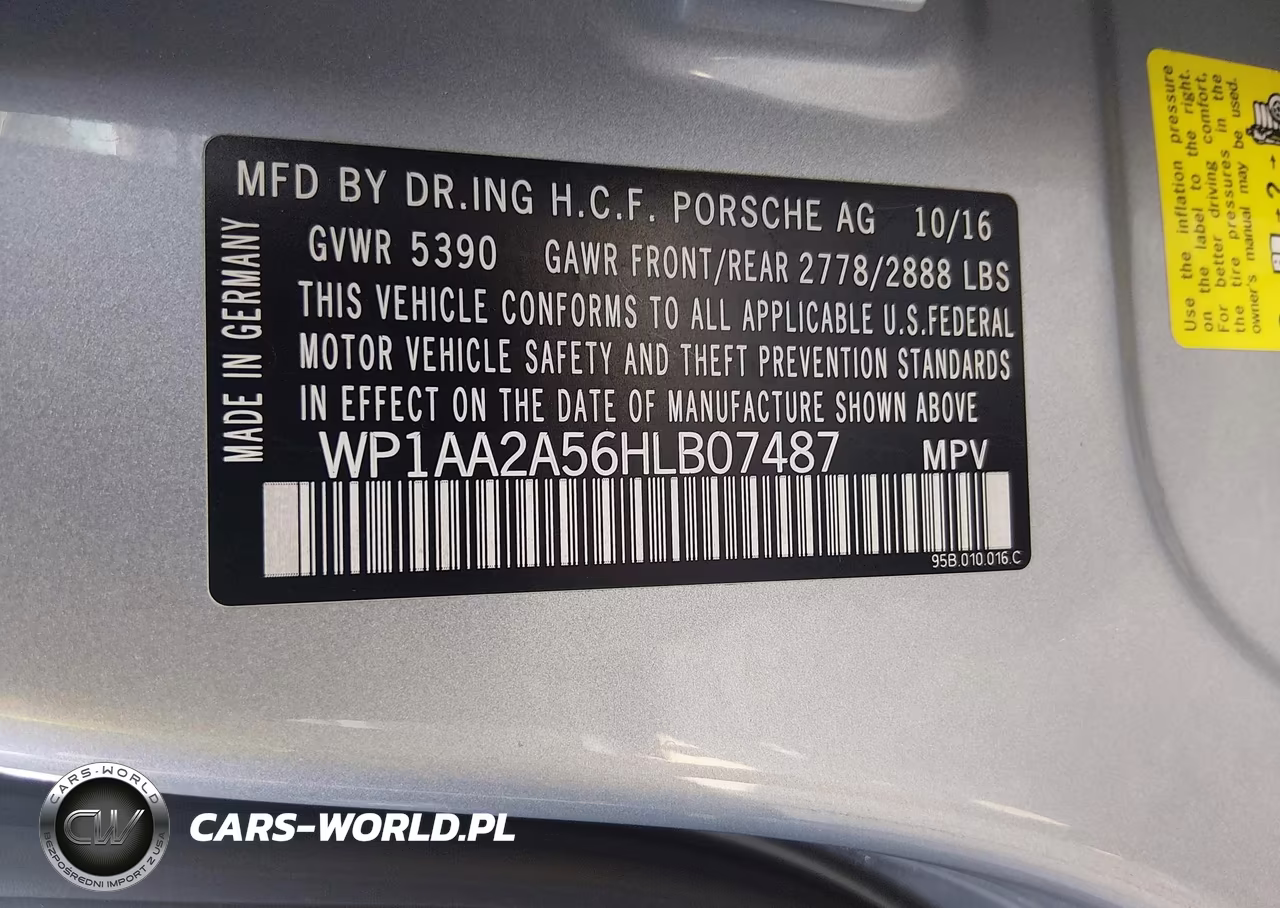 2017 Porsche Macan VIN:WP1AA2A56HLB07487 - 9