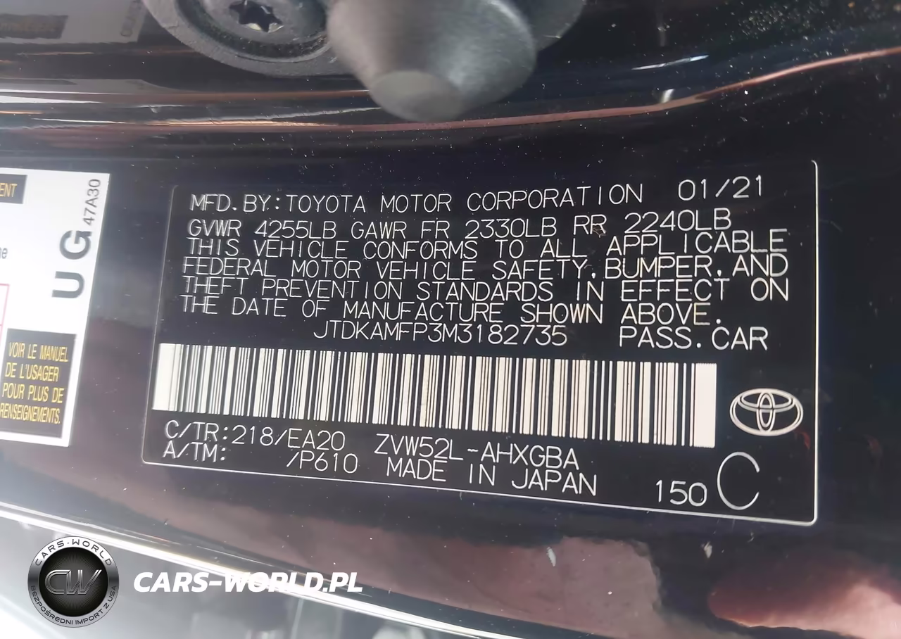 2021 Toyota Prius Prime Le-Xle-Limited VIN:JTDKAMFP3M3182735 - 9
