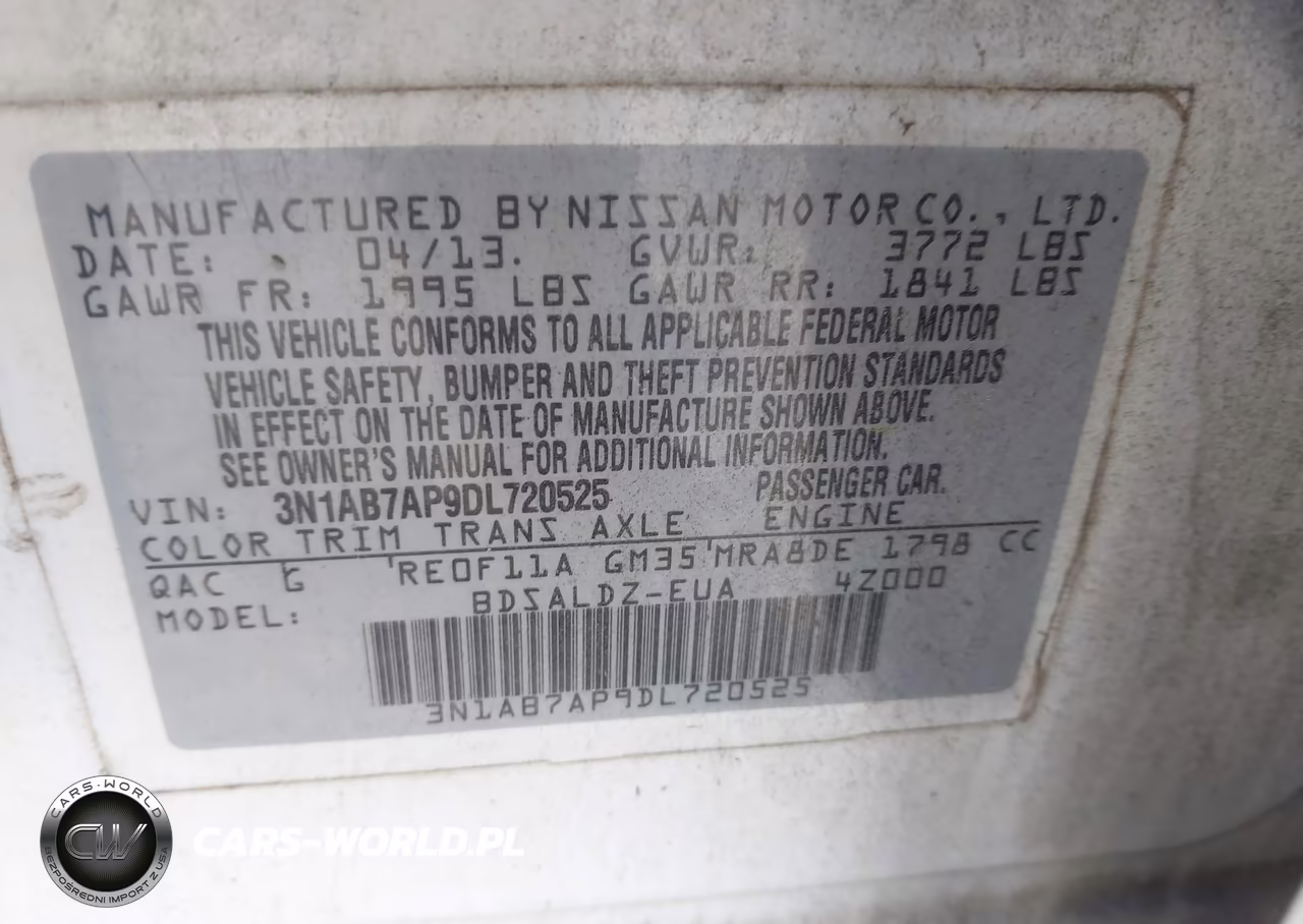 2013 Nissan Sentra Sv VIN:3N1AB7AP9DL720525 - 9