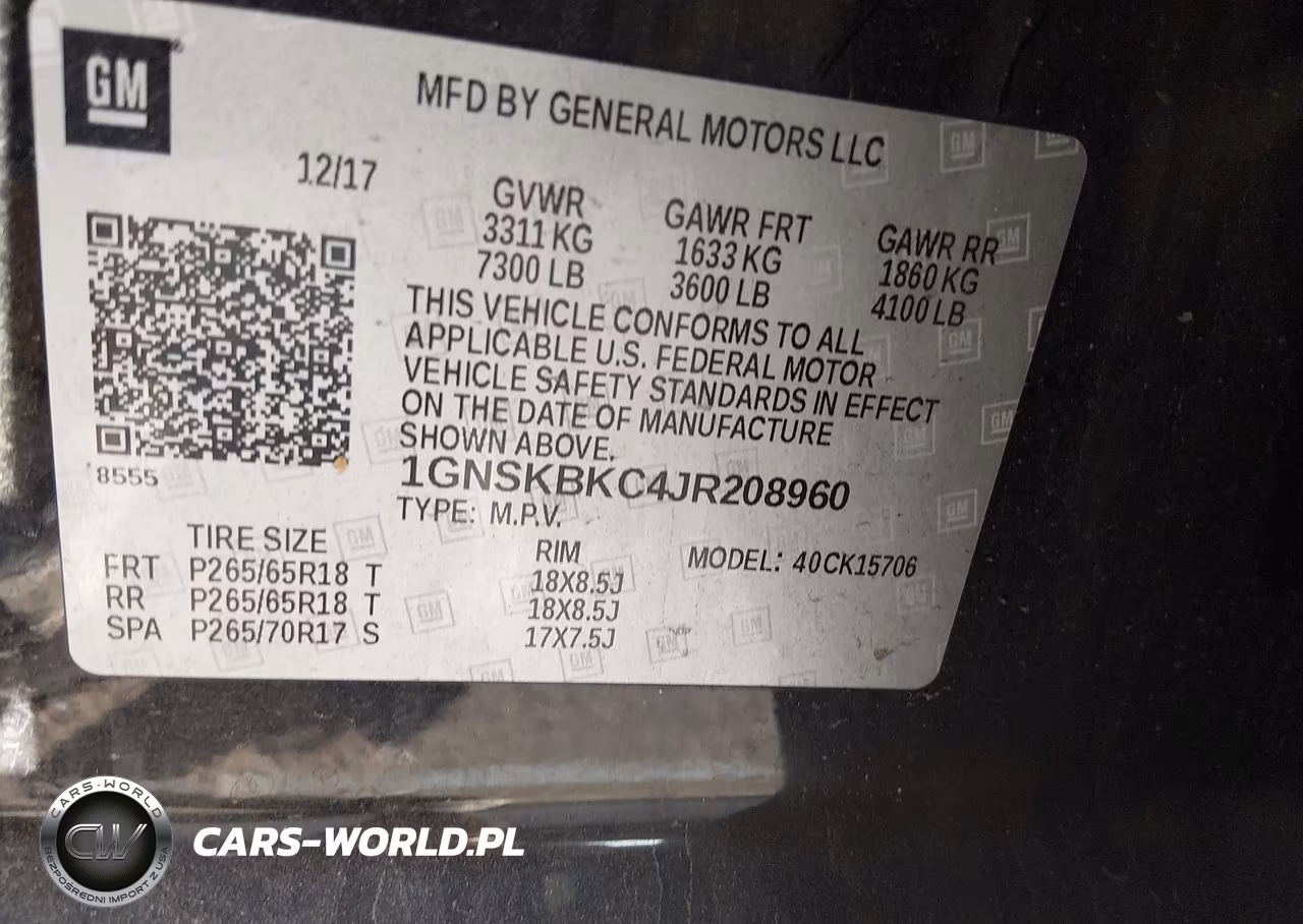 2018 Chevrolet Tahoe Lt VIN:1GNSKBKC4JR208960 - 9