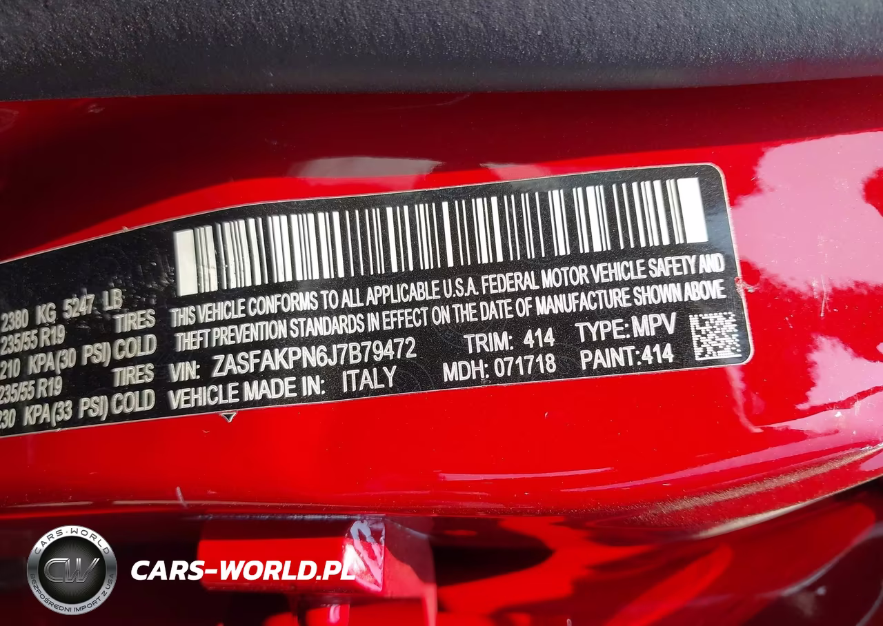 2018 Alfa Romeo Stelvio Sport Awd VIN:ZASFAKPN6J7B79472 - 9