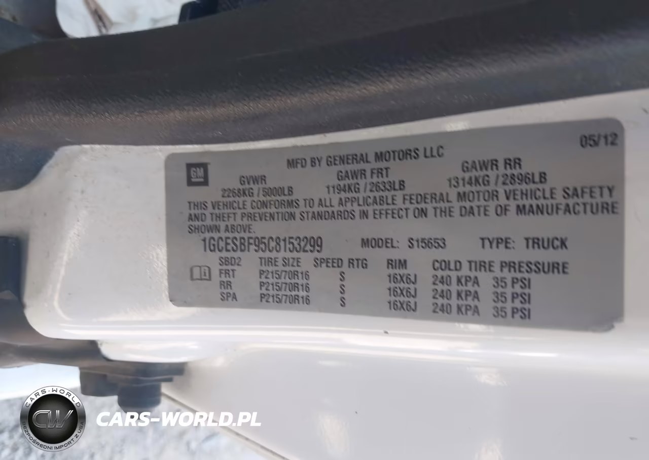 2012 Chevrolet Colorado Work Truck VIN:1GCESBF95C8153299 - 9
