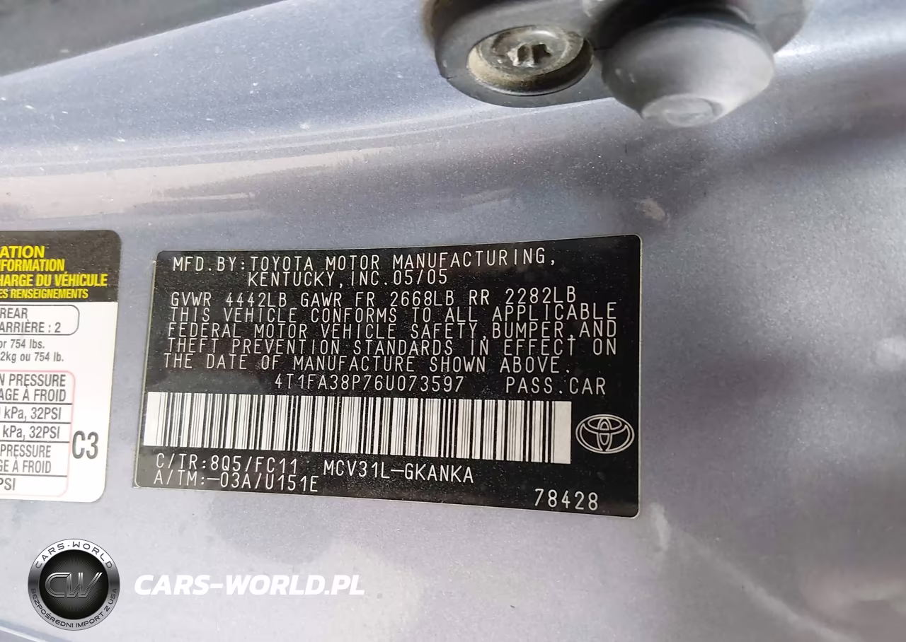 2006 Toyota Camry Solara Se VIN:4T1FA38P76U073597 - 9